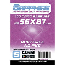 100 Sapphire PURPLE Sleeves 56x87