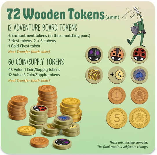 A Wild Venture Wooden Tokens Set