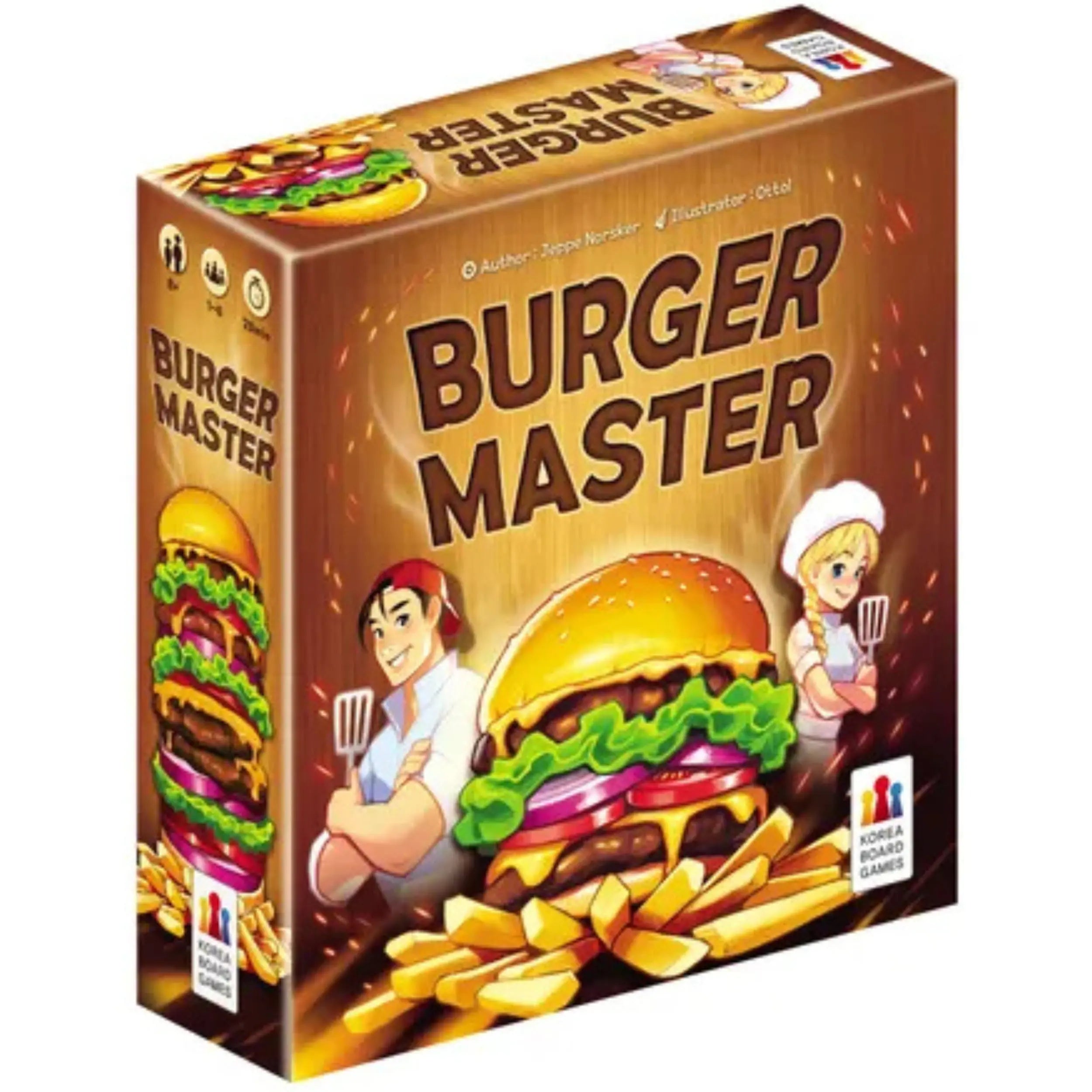 Burger Master - fast-paced party puzzle board game for 2-4 players