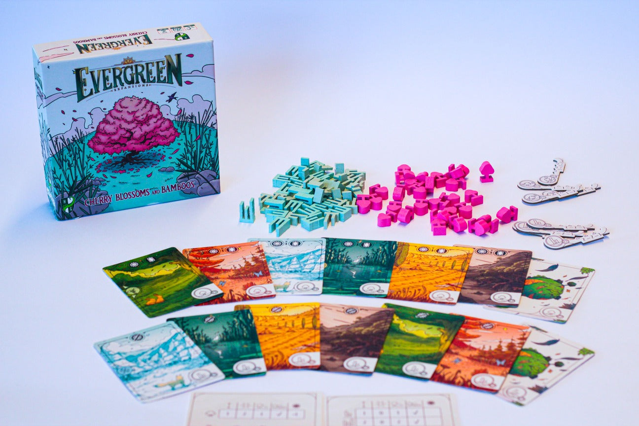 Evergreen Cherry Blossoms & Bamboo