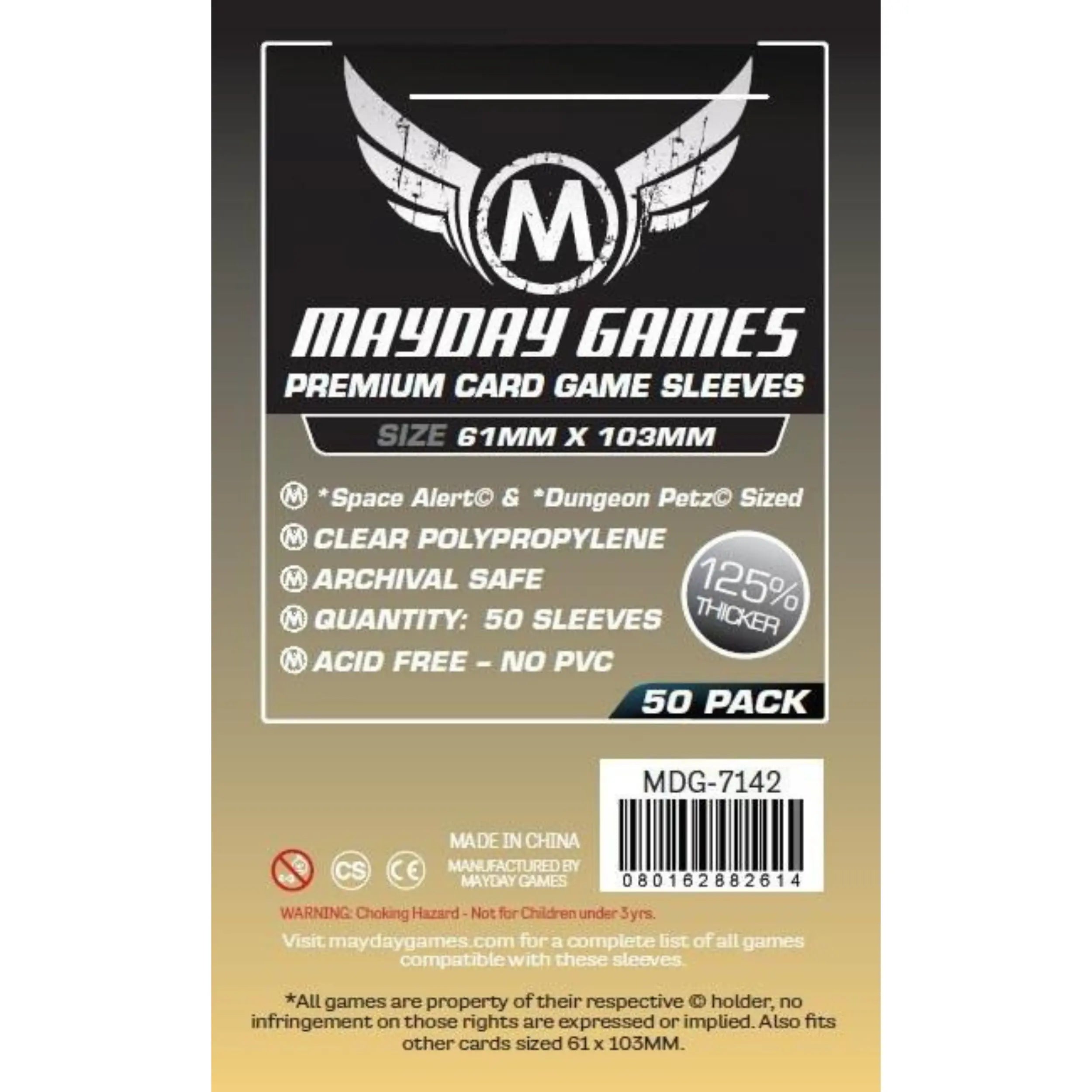 Premium Space Card Sleeve 61x103mm Space Alert / Dungeon Petz