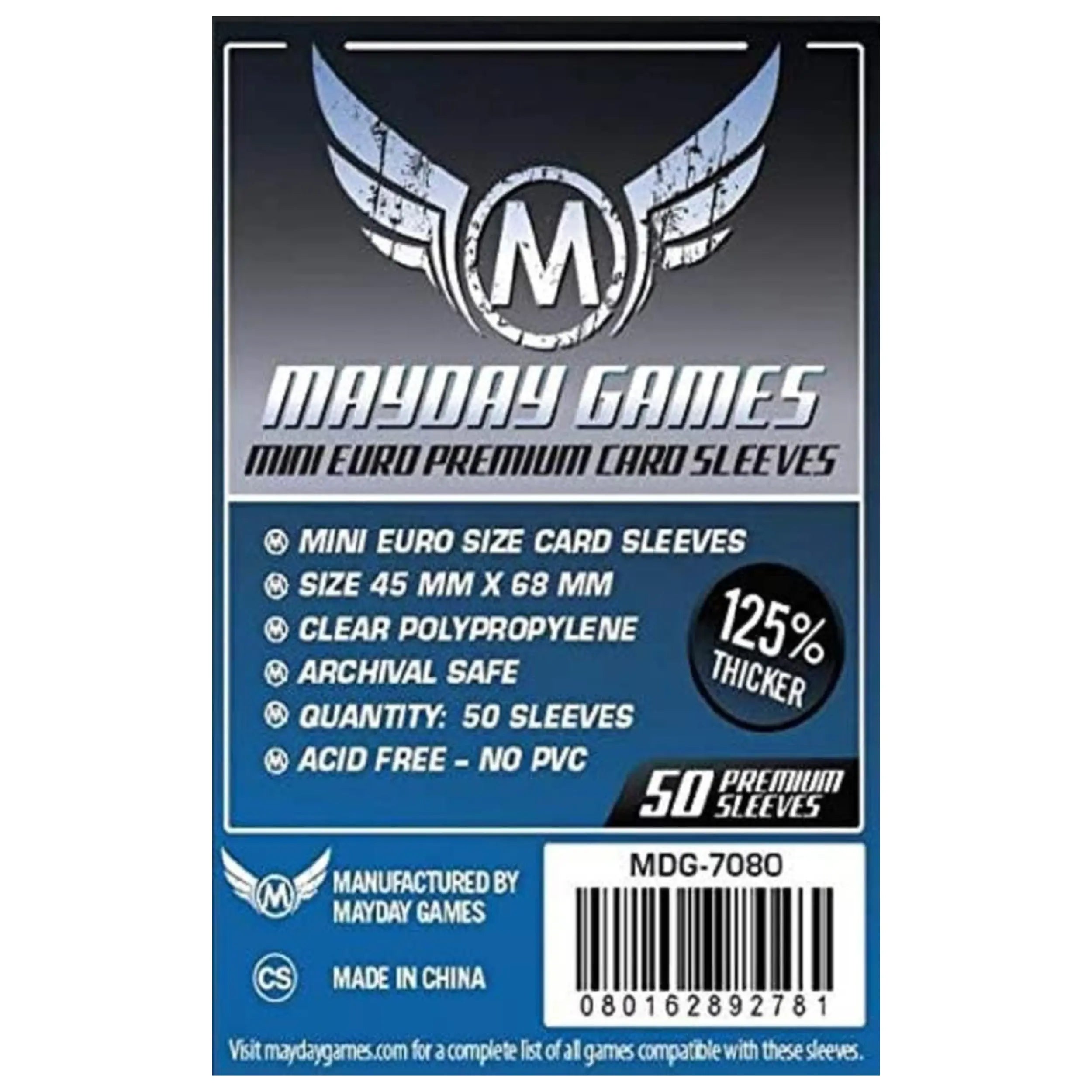 Premium Mini Euro Card Sleeve (50 pack) 45 MM X 68 MM – FroGames