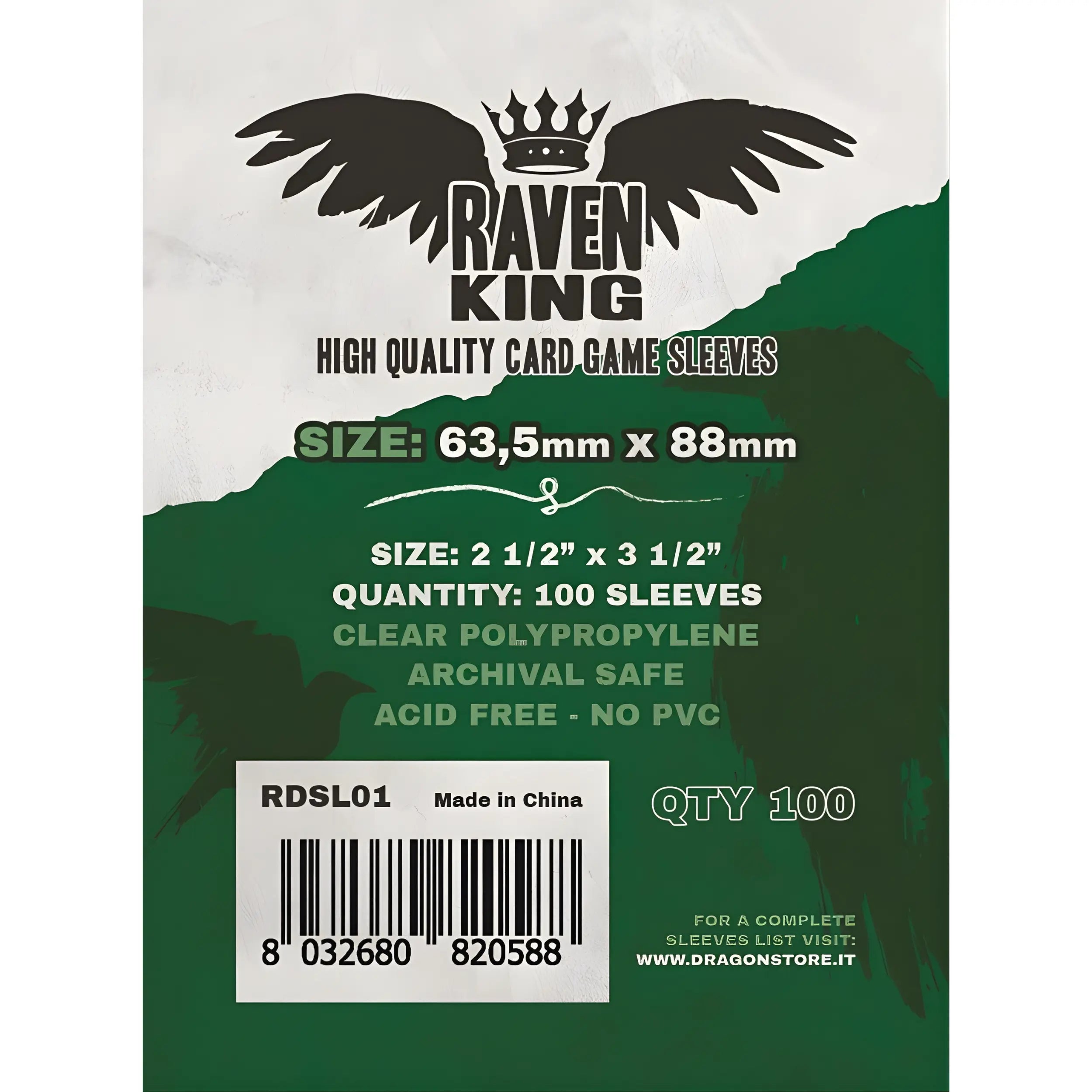 Raven King Sleeves - Bustine Protettive 63,5x88 mm