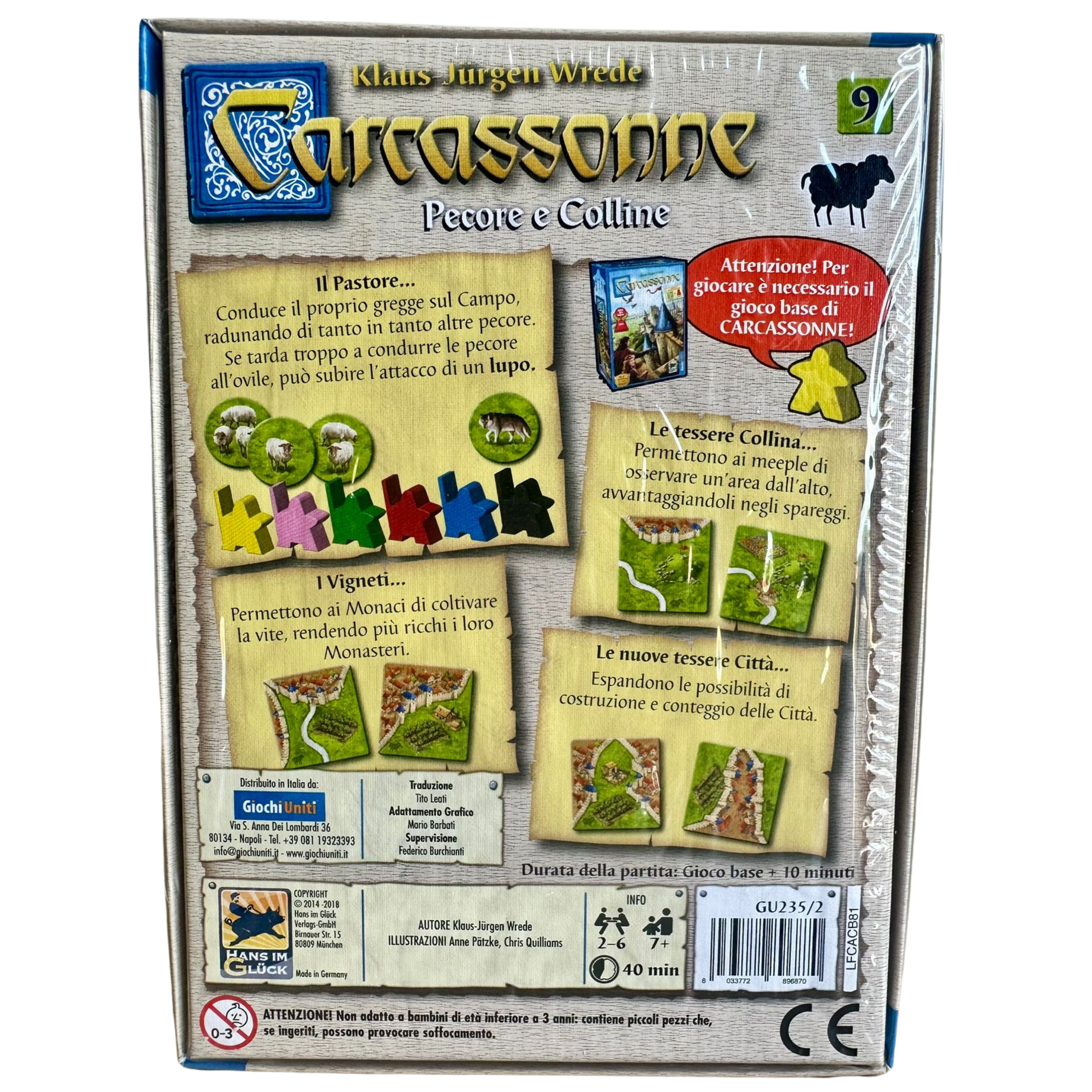 Carcassonne Pecore e Colline Espansione N.9