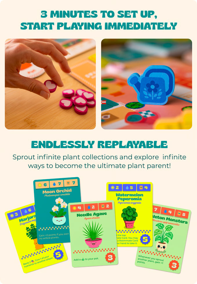 Sprout Con Omaggio Bonus Exotic Plant Cards e Upgraded Wooden Player Tokens