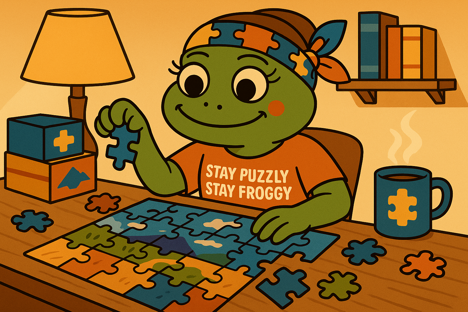 Stay Puzzly Stay Froggy