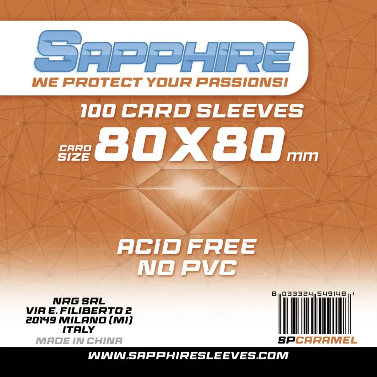100 Bustine Sapphire 80×80 mm – Caramel