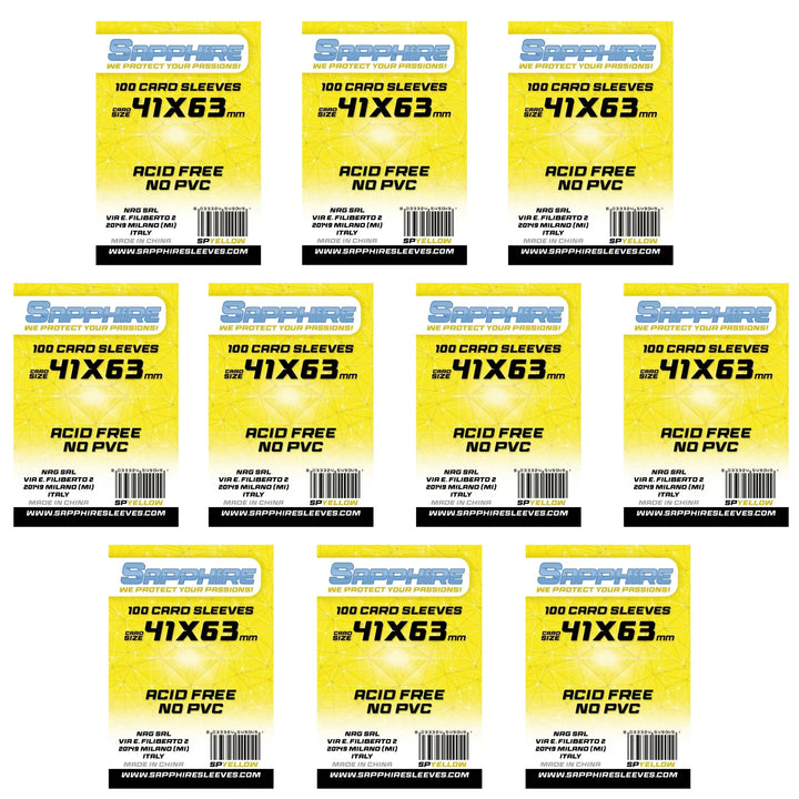 10 Pack Bustine 41 × 63 mm – Yellow Sapphire (41x63)