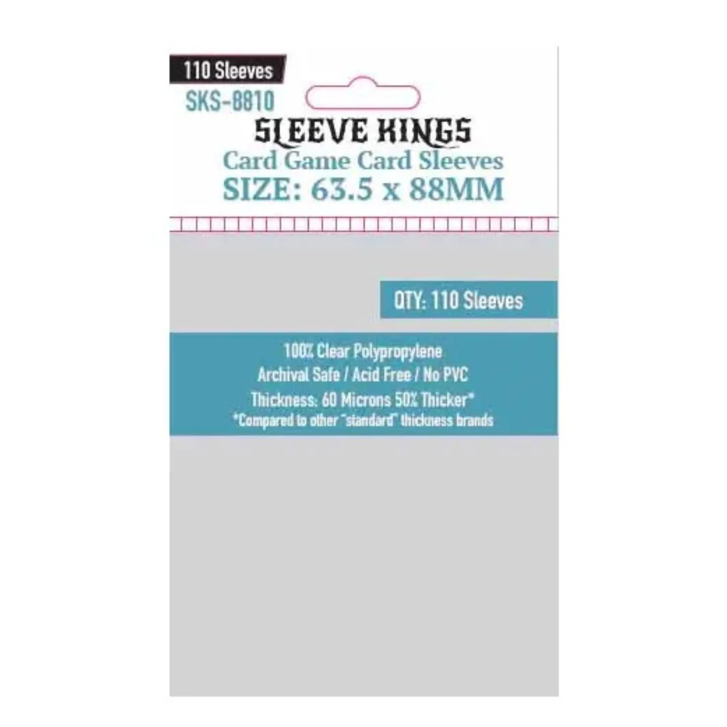 110 Bustine Card Game 63,5 × 88 mm – Sleeve Kings