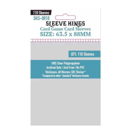 110 Bustine Card Game 63,5 × 88 mm – Sleeve Kings