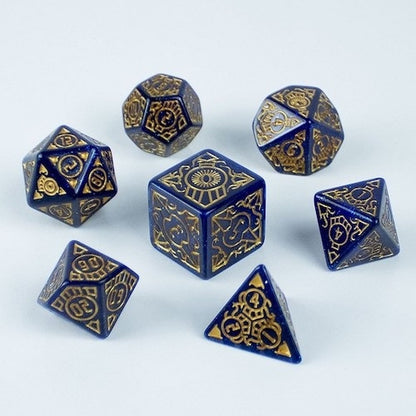 Set Dadi Cthulhu Orrore sull'Orient Express - Blu/Oro