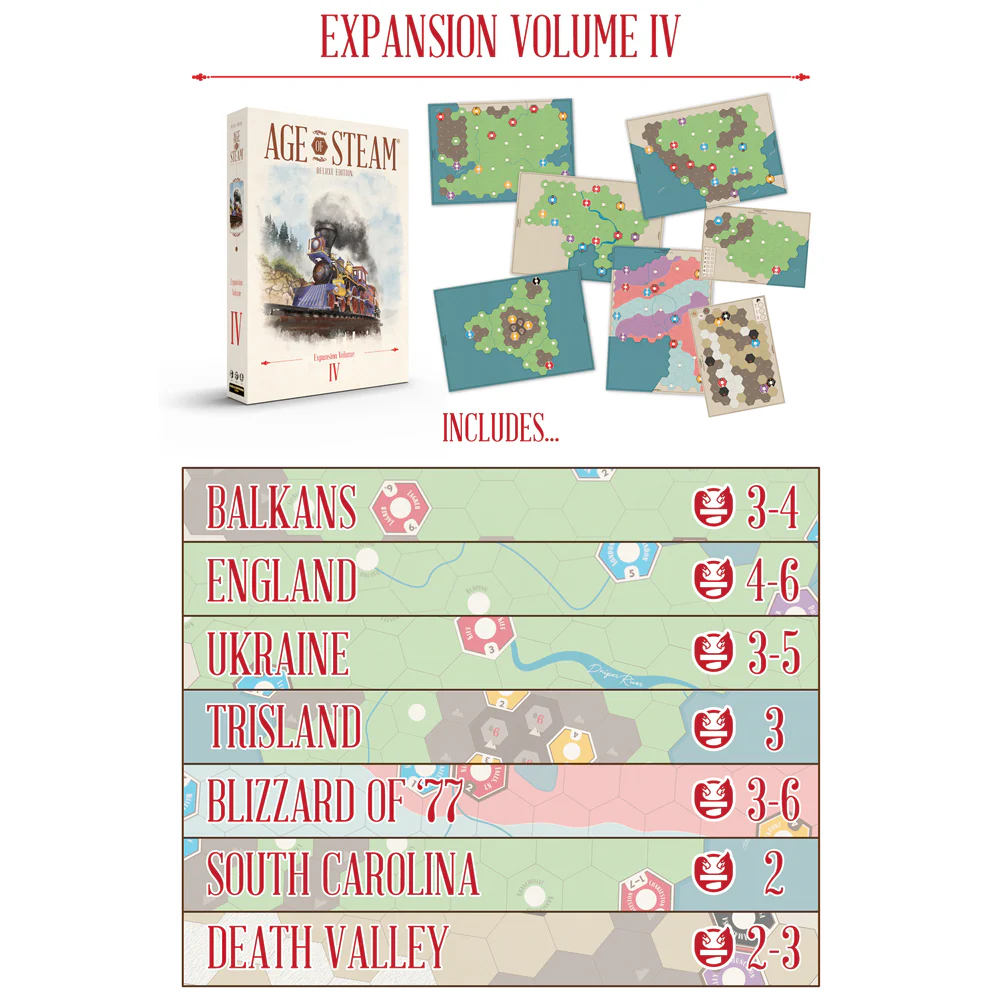 Age of Steam Deluxe - Expansion Volume IV