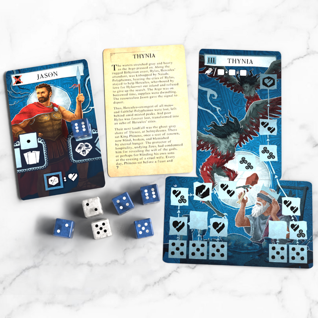 Bundle - Jason and the Argonauts + Add on Pack + Stretch Goal -  Dice Set + Dice Tray