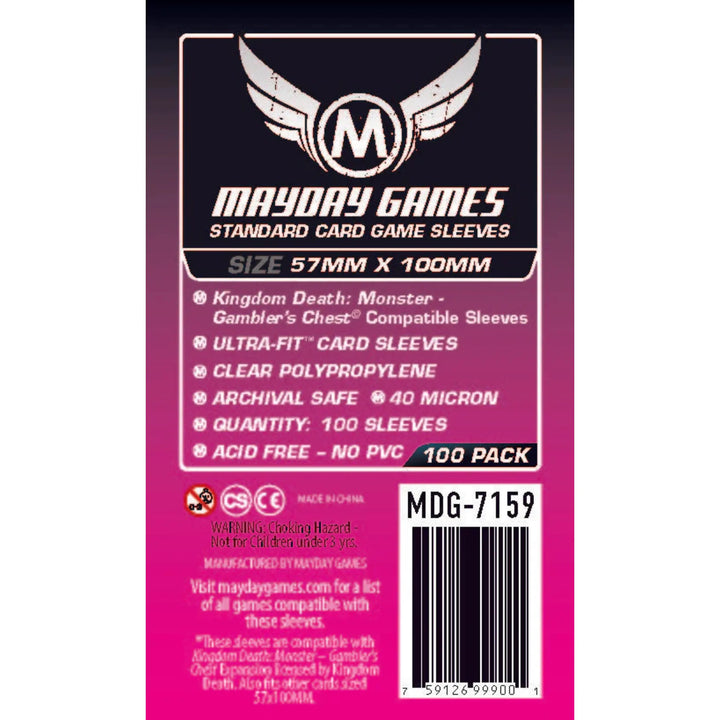 Kingdom Death Gamblers Chest Sleeves 57x100mm (100)