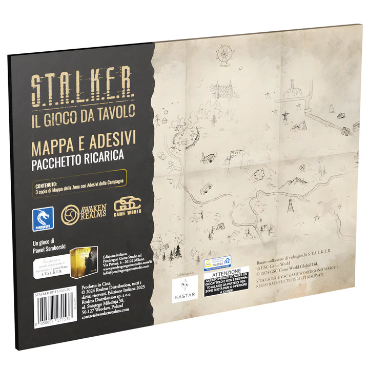 S.T.A.L.K.E.R. Il gioco da tavolo - Mappa e adesivi