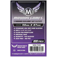 USA Standard Game Size Sleeves 56 MM X 87 MM (100 pack)