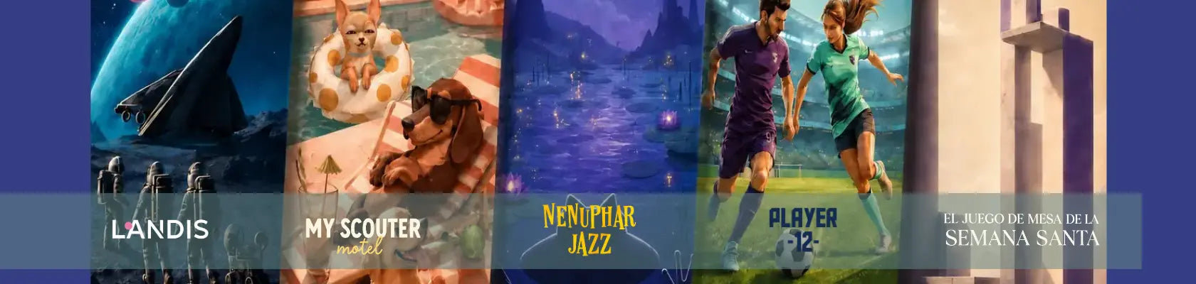 Cinque giochi. Quattordici centimetri per otto. Quindici minuti.