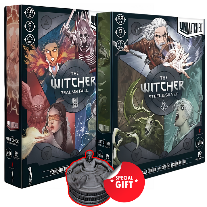 Unmatched - The Witcher Realms Fall + Steel and Silver + Miniatura |